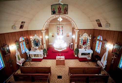 JOHN WOODS / WINNIPEG FREE PRESS
Winnipeg cartoonist Jacob Maydanyk&#x573; work displayed in the Holy Ghost Ukrainian Catholic Church on Ada Street Tuesday, March 29, 2022. 

Re: Waldman