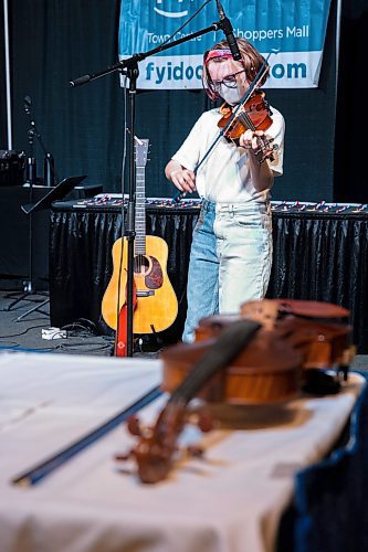 A performer hits the stage for the 47th Annual Royal Fiddlers&#x2019; Contest in the Manitoba Hydro Auditorium at the Keystone Centre during the Royal Manitoba Winter Fair Wednesday, (Chelsea Kemp/The Brandon Sun)