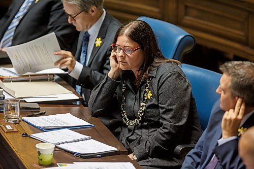 MIKE DEAL / WINNIPEG FREE PRESS
Premier Heather Stefanson during question period in the Manitoba Legislative building Monday afternoon.
220404 - Monday, April 04, 2022.