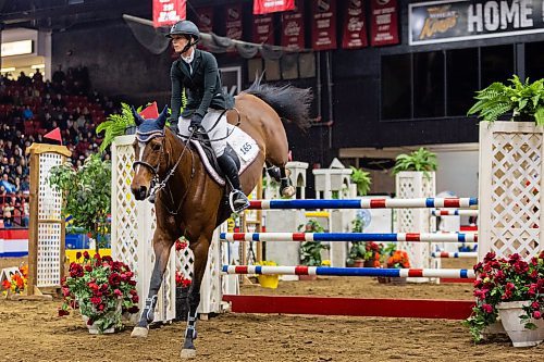 Danielle Urban and Limini compete in the RBC Challenge Friday at the Westoba Place Main Arena. (Chelsea Kemp/The Brandon Sun)