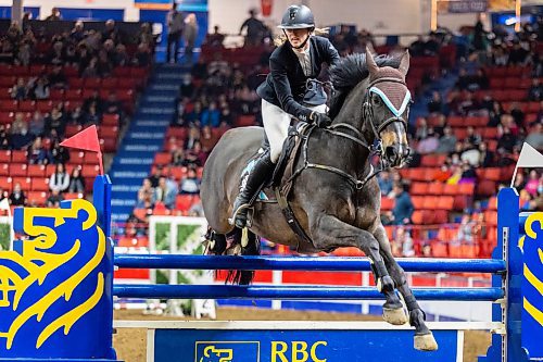 Karissa Enders and Fort Knox WF compete in the RBC Challenge Friday at the Westoba Place Main Arena. (Chelsea Kemp/The Brandon Sun)