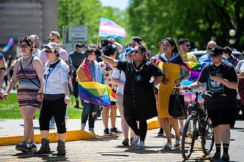 Daniel Crump / Winnipeg Free Press. Several hundred people took part in Pride&#x573; Trans March and Rally on Saturday. The rally started at the west steps of the Manitoba legislature and was followed by a march to the Forks. June 4, 2022.