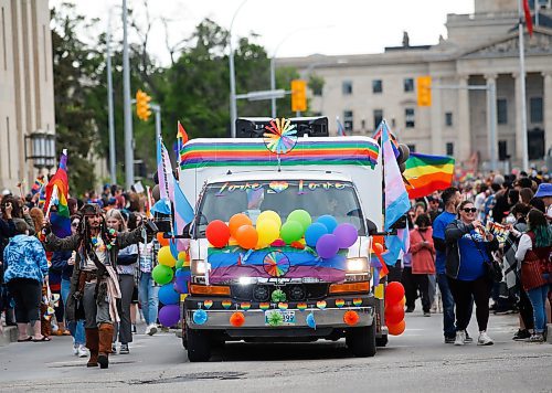 JOHN WOODS / WINNIPEG FREE PRESS
People take part in the Pride Parade in downtown Winnipeg Sunday, June 5, 2022. 

Re: gabby