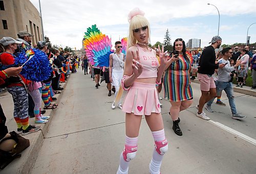 JOHN WOODS / WINNIPEG FREE PRESS
People take part in the Pride Parade in downtown Winnipeg Sunday, June 5, 2022. 

Re: gabby