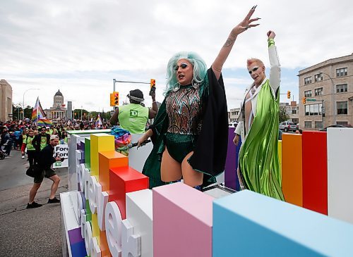 JOHN WOODS / WINNIPEG FREE PRESS
People take part in the Pride Parade in downtown Winnipeg Sunday, June 5, 2022. 

Re: gabby