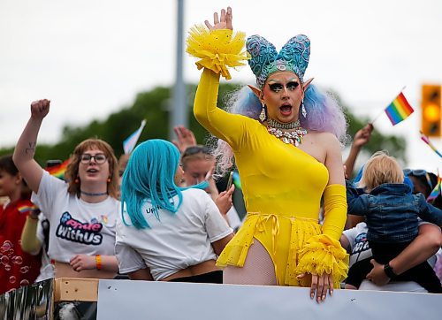 JOHN WOODS / WINNIPEG FREE PRESS
People take part in the Pride Parade in downtown Winnipeg Sunday, June 5, 2022. 

Re: gabby