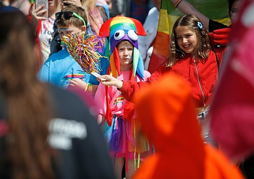 JOHN WOODS / WINNIPEG FREE PRESS
People take part in the Pride Parade in downtown Winnipeg Sunday, June 5, 2022. 

Re: gabby