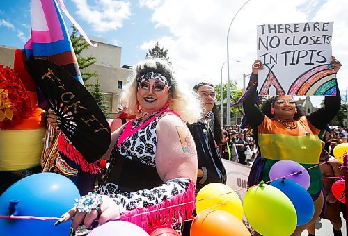 JOHN WOODS / WINNIPEG FREE PRESS
People take part in the Pride Parade in downtown Winnipeg Sunday, June 5, 2022. 

Re: gabby