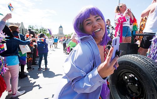 JOHN WOODS / WINNIPEG FREE PRESS
People take part in the Pride Parade in downtown Winnipeg Sunday, June 5, 2022. 

Re: gabby