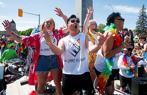 JOHN WOODS / WINNIPEG FREE PRESS
People take part in the Pride Parade in downtown Winnipeg Sunday, June 5, 2022. 

Re: gabby