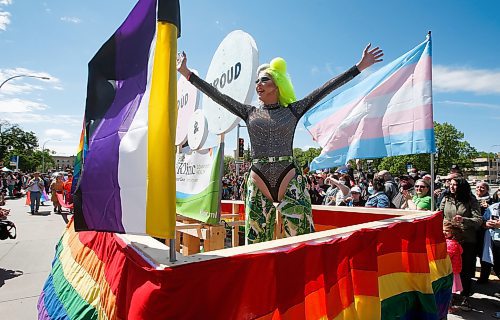 JOHN WOODS / WINNIPEG FREE PRESS
People take part in the Pride Parade in downtown Winnipeg Sunday, June 5, 2022. 

Re: gabby