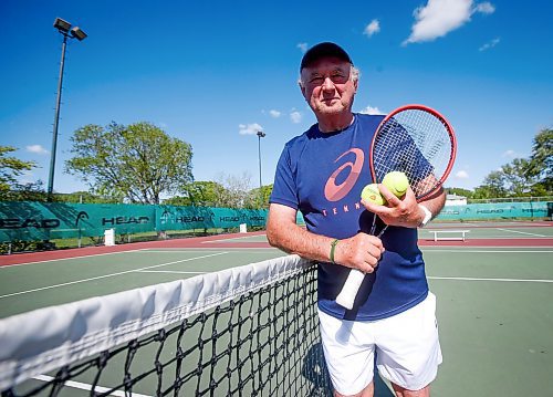 JOHN WOODS / WINNIPEG FREE PRESS
George Kylar is photographed at theSargent Park tennis courts in Winnipeg Monday, June 6, 2022. Kylar is hosting an eight high school tennis tournament June 7-9. Kylar hopes this tournament motivates Tennis Manitoba and Manitoba High Schools Athletic Association to get involved in future school tennis events.

Re: Axelrod