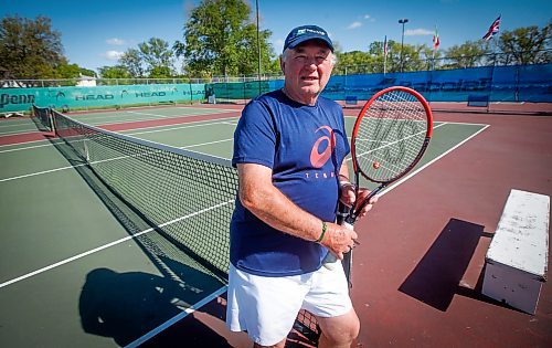JOHN WOODS / WINNIPEG FREE PRESS
George Kylar is photographed at theSargent Park tennis courts in Winnipeg Monday, June 6, 2022. Kylar is hosting an eight high school tennis tournament June 7-9. Kylar hopes this tournament motivates Tennis Manitoba and Manitoba High Schools Athletic Association to get involved in future school tennis events.

Re: Axelrod