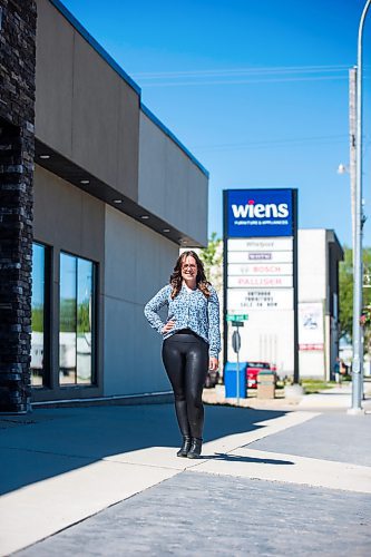 MIKAELA MACKENZIE / WINNIPEG FREE PRESS

Amanda Wiens, president of the Niverville Chamber of Commerce, poses for a portrait at Wiens Furniture on Main Street in Niverville on Monday, June 6, 2022.  For Gabby story.
Winnipeg Free Press 2022.