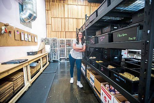 MIKAELA MACKENZIE / WINNIPEG FREE PRESS

Candace Alarie, owner of Soak Bath Co, poses for a portrait in her production space in Niverville on Monday, June 6, 2022.  For Gabby story.
Winnipeg Free Press 2022.