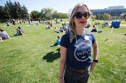 JOHN WOODS / WINNIPEG FREE PRESS
Katie Hurst, co-organizer of event and teacher, at a People For Public Education picnic at the Forks Sunday, September 11, 2022. 

Re: