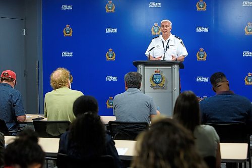 MIKE DEAL / WINNIPEG FREE PRESS
Police Inspector George Labossiere talks about the new presentations that they are putting together for the public about sexual abuse in sport. 
See Chris Kitching story  
220912 - Monday, September 12, 2022.