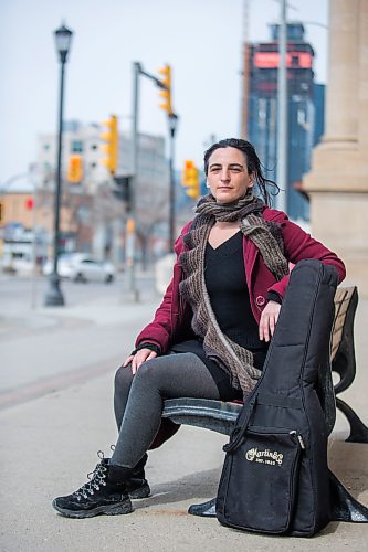 MIKAELA MACKENZIE / WINNIPEG FREE PRESS



Orit Shimoni, travelling musician who has lived in Winnipeg during the pandemic, poses for a portrait outside of Union Station in Winnipeg on Friday, April 2, 2021. For Al Small story.



Winnipeg Free Press 2021