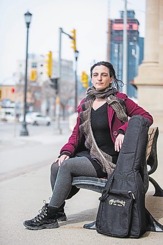 MIKAELA MACKENZIE / WINNIPEG FREE PRESS



Orit Shimoni, travelling musician who has lived in Winnipeg during the pandemic, poses for a portrait outside of Union Station in Winnipeg on Friday, April 2, 2021. For Al Small story.



Winnipeg Free Press 2021