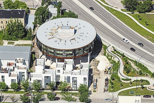 MIKE DEAL / WINNIPEG FREE PRESS

The 62M Condos or the &quot;flying saucer&quot; in Downtown Winnipeg.

160628 - Tuesday, June 28, 2016