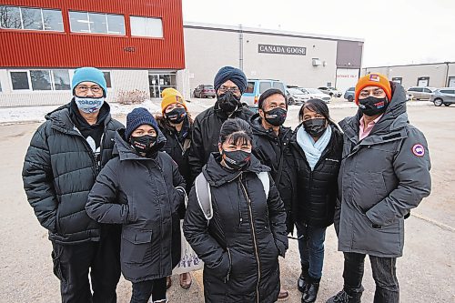 Mike Sudoma / Winnipeg Free Press

Union organizers (left to right) Allan Mendoza, Mary Jane Quierre, Mildred Caldo, Manmohan Sidhu, Yolanda Obermaier, Andres Garcia, Rabin Syed, Aseem Saraswat, celebrate outside of Canada Goose Thursday afternoon after a successful union certification vote

December 2, 2021