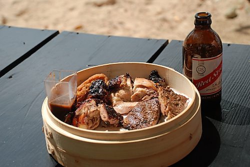 Ron Pradinuk / Winnipeg Free Press
Try one of the local open-air restaurants for jerk chicken and a beverage.