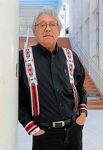 BORIS MINKEVICH / WINNIPEG FREE PRESS

Dave Courchene of Turtle Lodge, Sagkeeng First Nation, leads a National Day of Prayer and Mindfulness Sunday, August 6 for people of all faiths and denominations. Here he poses for a photo at the BellMTS Place. July 28, 2017