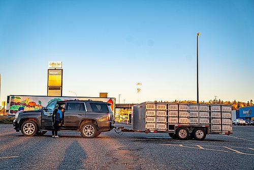 Homing Courier Pigeons are crated in a trailer before being released from Thunder Bay, Ontario, to return to Winnipeg, Manitoba, in a long distance race. The Winnipeg Free Press  / David Jackson 