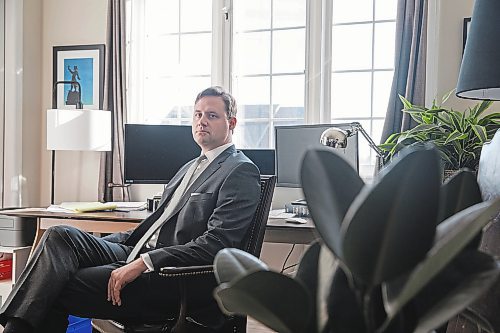 Portrait of Lawyer, Jeffery Hartman, inside his office on December 14, 2021
London, Ontario Canada 
Photographed by Lindsay Lauckner Gundlock for the Winnipeg Free Press 