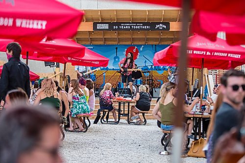 MIKAELA MACKENZIE / WINNIPEG FREE PRESS

Bobby Desjarlais sings as his band, Bullrider, plays to a packed house at Blue Note Park in Winnipeg on Friday, July 9, 2021. For Melissa Martin story.
Winnipeg Free Press 2021.