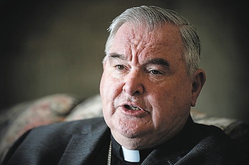 JOHN WOODS / WINNIPEG FREE PRESS

Archbishop of Winnipeg Richard Gagnon speaks to media about bombings which targeted Christians in Sri Lanka after Easter Mass at St Mary&#x2019;s Cathedral in Winnipeg Easter Sunday, April 21, 2019.



Reporter: Rollason