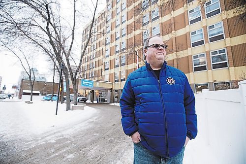 JOHN WOODS / WINNIPEG FREE PRESS

John Dobbin, whose parents had COVID-19 and have just been admitted to Beacon Hill long term care home, is photographed outside the home  in Winnipeg Monday, February 1, 2021. 



Reporter: Rollason