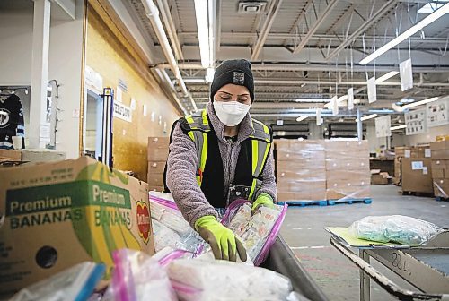 JESSICA LEE / WINNIPEG FREE PRESS



Rajbeer Kaur sorts donation items into boxes at the Harvest Manitoba warehouse on December 22, 2021.



Reporter: Gillian