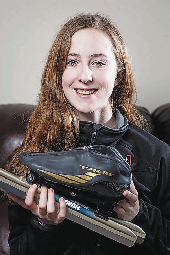 MIKE DEAL / WINNIPEG FREE PRESS

Speedskater Alexa Scott just came back with a bronze medal from the world junior championships in Poland.

200226 - Wednesday, February 26, 2020.