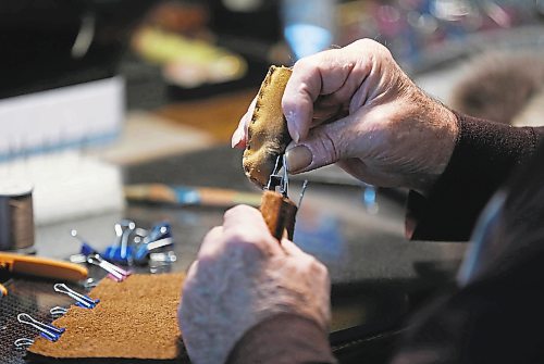 RUTH BONNEVILLE / WINNIPEG FREE PRESS

INTERSECTION - Fred Mitts

Intersection piece on Fred Mitts, a hobby biz  Fred Foster started some five years ago, after tinkering around, teaching himself to sew mitts and gloves using upscaled material such as old fur coats, old hides ... his bear-fur mitts are even fashioned out of an old bear-skin rug. 

Fred retired from his job as a plumber last year, but when he was working he found it therapeutic at night to come home and sew mitts.  Everybody told him he should be marketing his talents but it took him 16 years to give it a try; his mitts - all handsewn, he eschews a sewing machine even for liners - were an instant hit @ markets.

Photos of him,  a bit of a Grizzly Adams-type, working in his shop, outside showing off his wares, hand-sewn fur hat, with a pair of his fur mitts and inventory he has on display in his basement of completed projects - some super colourful dyed leather mitts (again, he uses recycled material almost exclusively 


See Dave Sanderson, Sat Jan 22 Intersection feature.

Jan 18th,  20227