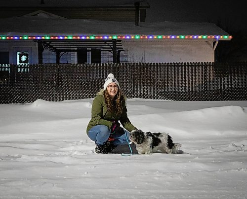 JESSICA LEE / WINNIPEG FREE PRESS



Megan Lamirande walks her dog near her home on January 21, 2022.



Reporter: Declan