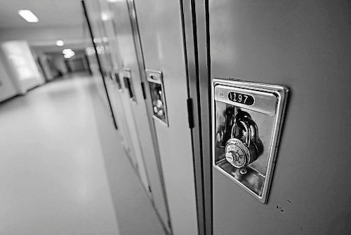 RUTH BONNEVILLE  /  WINNIPEG FREE PRESS 



Local - file shots  empty high school hallways 



File photo of St. John&#x2019;s High School empty hallways with lockers during Coronavirus COVID-19 pandemic.



April 2nd,  2020