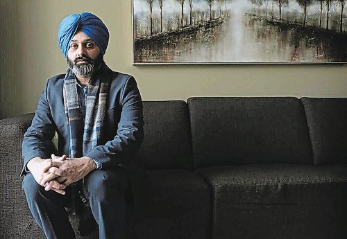 Ramandeep Grewal, president of India Association of Manitoba, has been assisting officials from India's consulate in Toronto in their efforts to identify the family of four who died east of Emerson while trying to cross into the U.S. (Ruth Bonneville/Winnipeg Free Press)