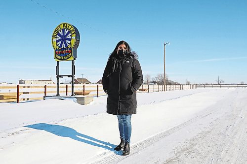 Brandon Sun 27012021

Sioux Valley Dakota Nation Chief Jennifer Bone at the community northwest of Brandon on Wednesday. Sioux Valley is currently using check-stops to keep track of people coming and going from the community as part of COVID-19 contact tracing. (Tim Smith/The Brandon Sun)