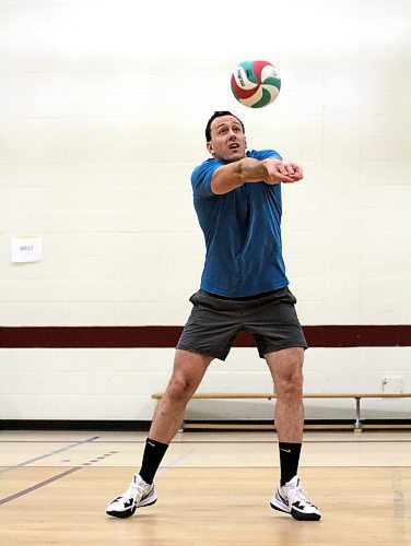 Tegan Nagorski returned to the college volleyball ranks after eight years away to help the ACC Cougars men's team chase a Manitoba Colleges Athletic Conference title. ACC returns to action tonight, hosting Providence after a two-week delay. (Thomas Friesen/The Brandon Sun)