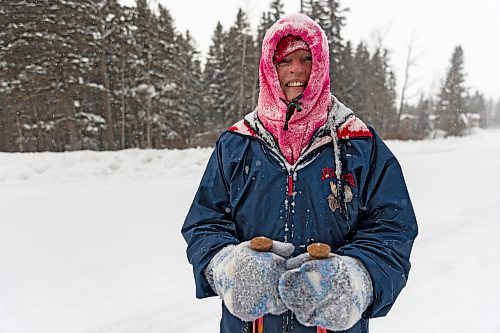 Mario Terry takes her daily walk through Wasagaming on Jan. 21. Terry walks 10 kilometres every day — rain, snow or shine. (Chelsea Kemp/The Brandon Sun)