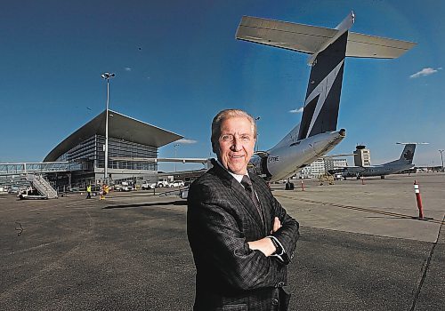 PHIL HOSSACK / WINNIPEG FREE PRESS  - Winnipeg Airport Authority CEO Barry Rempel poses at Winnipeg's James Richardson Airport Friday. See story. -  April 21,  2017
