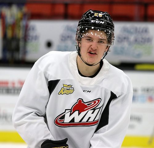 Brandon Wheat Kings forward Trae Johnson scored his first Western Hockey League goal on Friday. (Perry Bergson/The Brandon Sun)