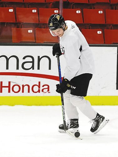 Brandon Wheat Kings forward Trae Johnson scored his first Western Hockey League goal on Friday. (Perry Bergson/The Brandon Sun)