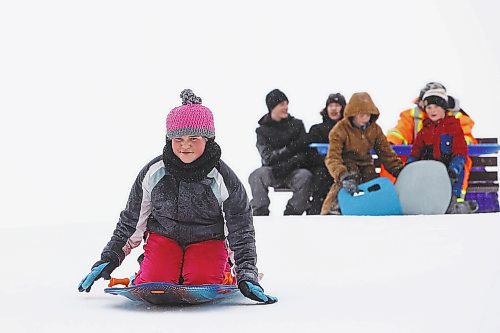 31012022
A group of home-school students from a few families sled together at Hanbury Hill in Brandon on a mild Monday afternoon.  (Tim Smith/The Brandon Sun)
