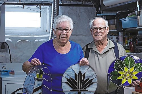 Vivian and Raymond Bazin started their stain glass workshop in 1996. The couple felt it was a hobby worth pursuing based on Raymond's handiwork as a mechanic and have continued their passion ever since. (Joseph Bernacki/The Brandon Sun)