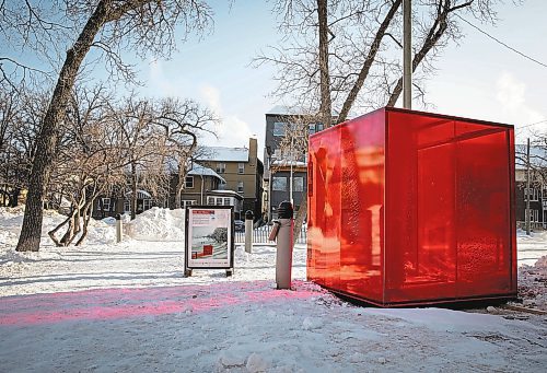 JESSICA LEE / WINNIPEG FREE PRESS



The Little Red Library is photographed at Hugo Park on February 2, 2022.



Reporter: Jen