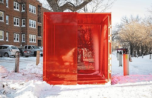 JESSICA LEE / WINNIPEG FREE PRESS



The Little Red Library is photographed at Hugo Park on February 2, 2022.



Reporter: Jen