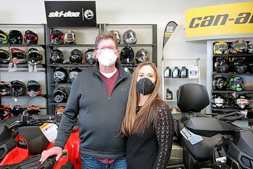 Curt Amey, seen here with girlfriend Tracey Moore, is the new owner of Brandon powersports business Action Power. (Colin Slark/The Brandon Sun)