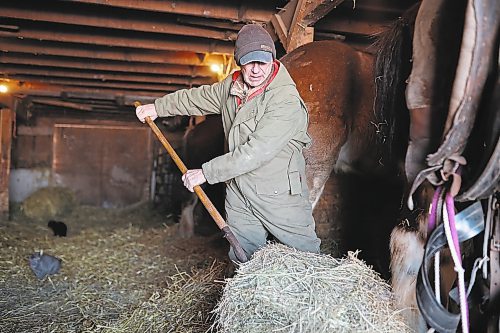 Brandon Sun 02022022

Farmer Randy Delgaty puts out feed for his Clydesdale horses after bringing them into the stable for the night at his farm north of Minnedosa on a cold Wednesday. Delgaty has been farming for almost 69 years. (Tim Smith/The Brandon Sun)